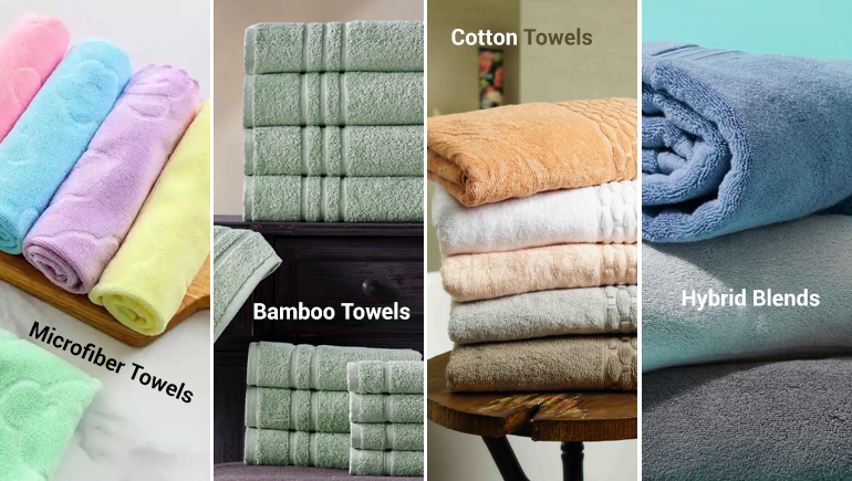 4 different types of gym towels