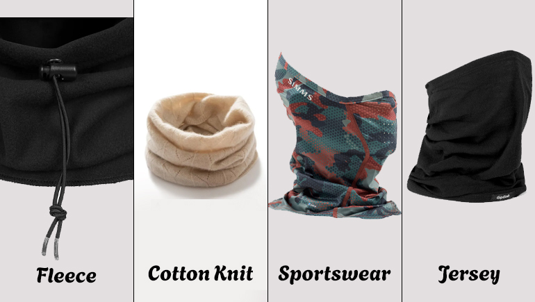 appropriate fabric for a neck gaiter
