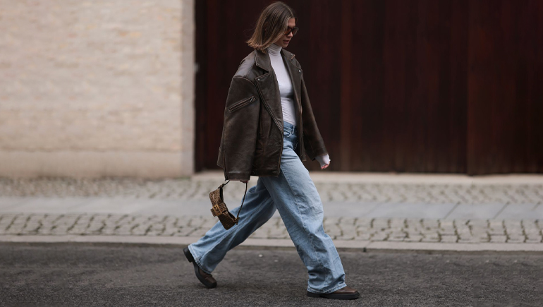 baggy raw denim pants