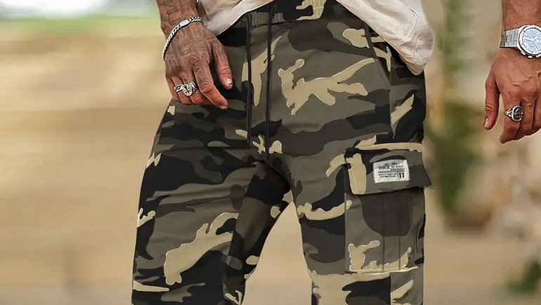 camo cargo shorts