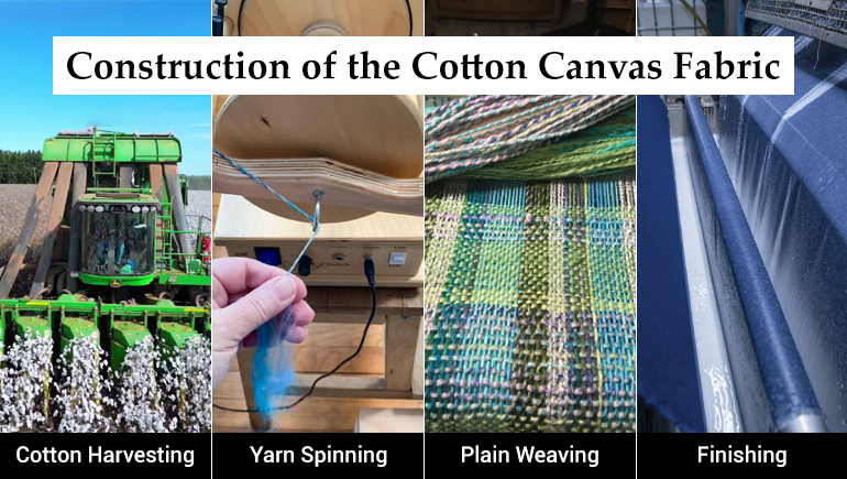construction of the cotton canvas fabric