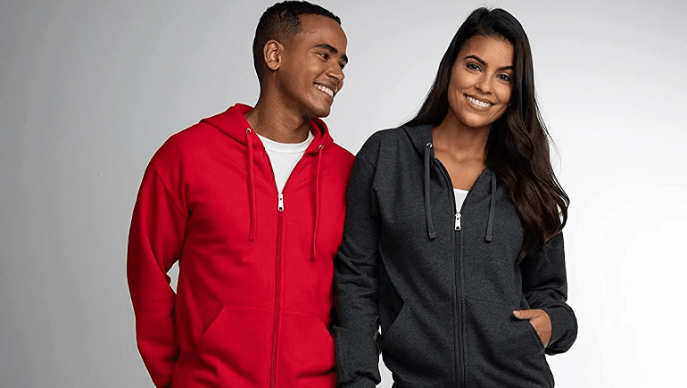 heavy zip up hoodie