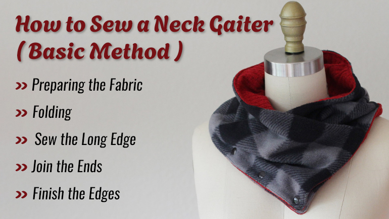 how to sew a neck gaiter basic method