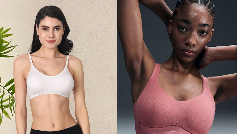 padded and not padded sport bras