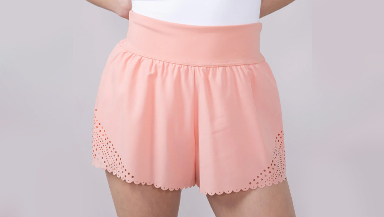 scallop hem shorts