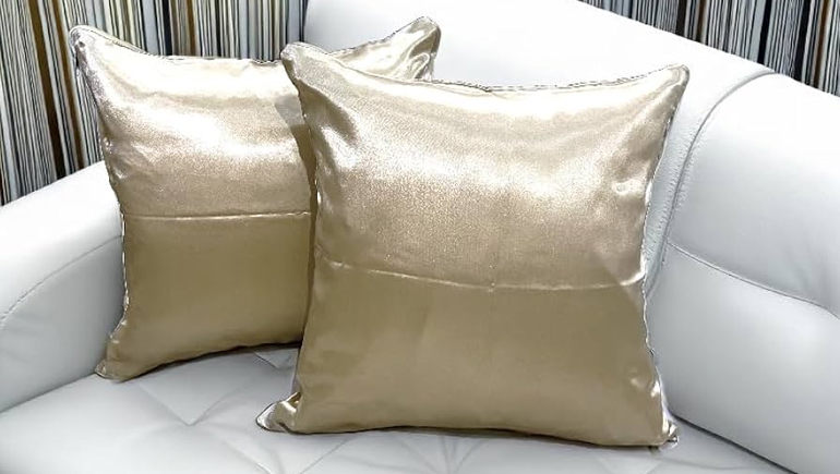 silk cushions